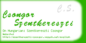 csongor szentkereszti business card